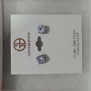 Giani Bernini 8mm Cubic Zirconia Round Stud Earrings